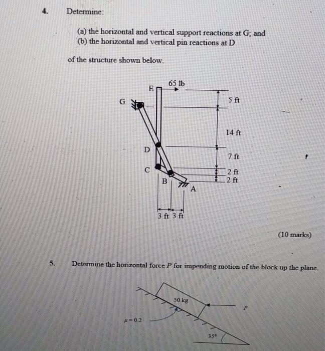 Solved 2 . Determine The Reactions At A And B For The Beam | Chegg.com