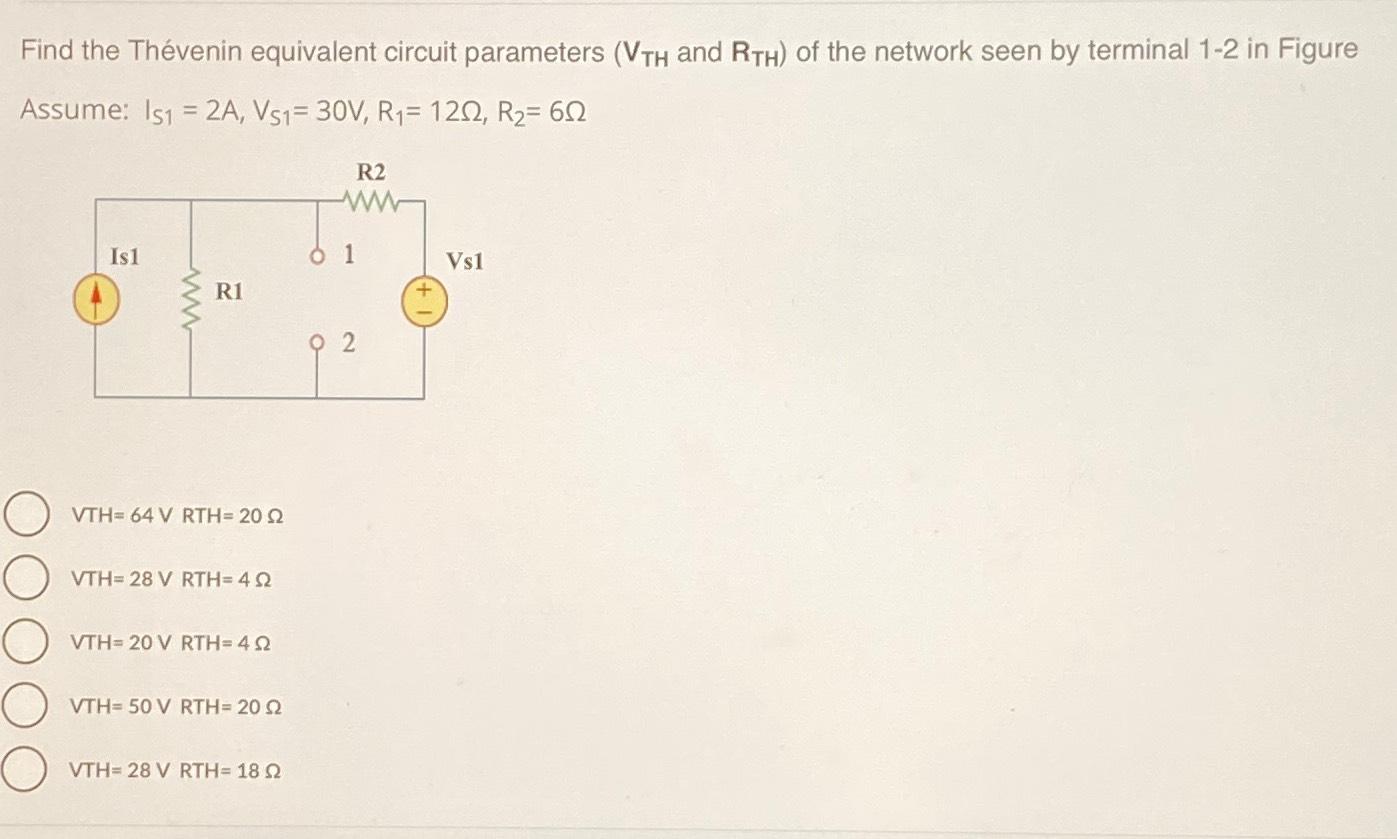 Solved Find the Thévenin equivalent circuit parameters and | Chegg.com
