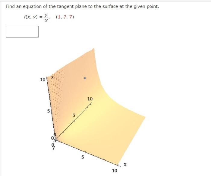 Solved Find An Equation Of The Tangent Plane To The Surface