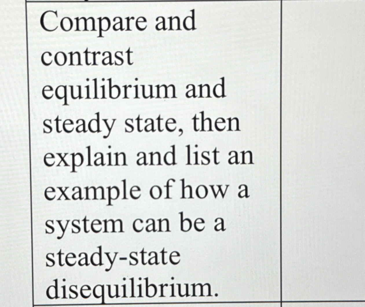 Steady State vs Equilibrium