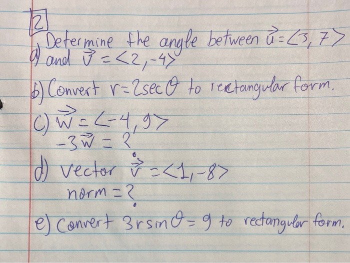 Solved 12 Determine The Angle Between U 3 7 9 And ŷ Chegg Com