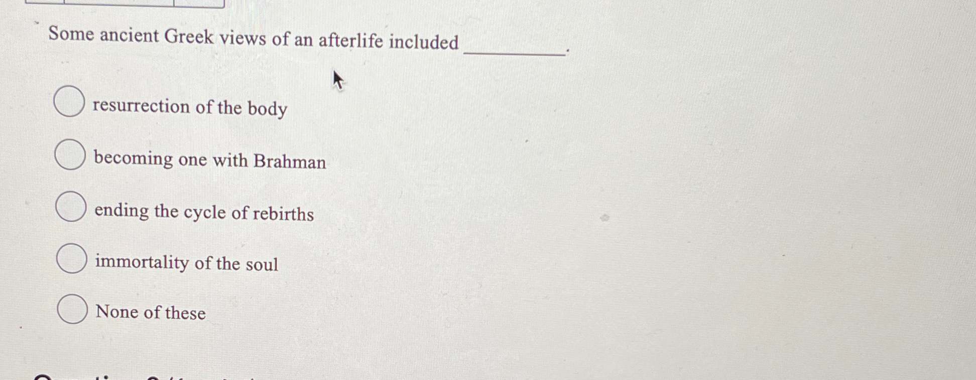 Some ancient Greek views of an afterlife | Chegg.com