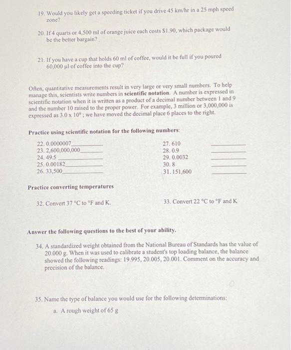 Solved SKILLS LAB BASIC LAB EQUIPMENT, USING THE METRIC