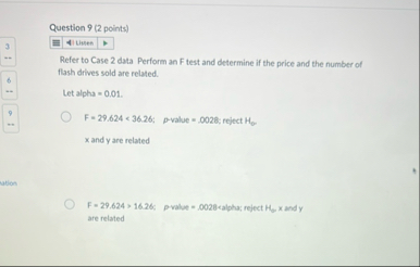 Solved Question 9 (2 ﻿points)3 Refer to Case 2 ﻿data Perform | Chegg.com