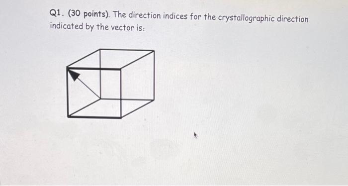 Solved Q1. ( 30 Points). The Direction Indices For The | Chegg.com