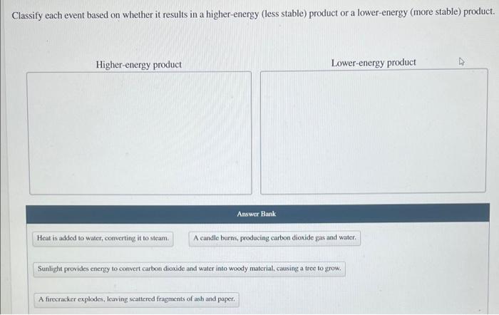 Solved Classify Each Event Based On Whether It Results In A | Chegg.com