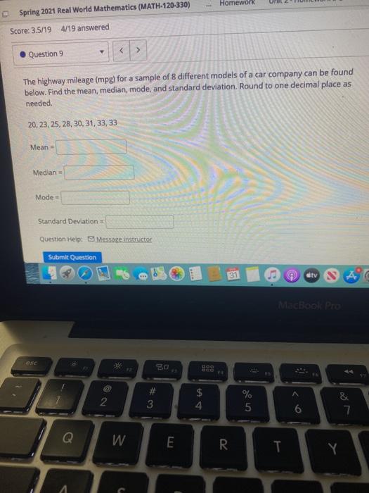 Solved Homework Unit 2 Homework #6 Spring 2021 Real World | Chegg.com