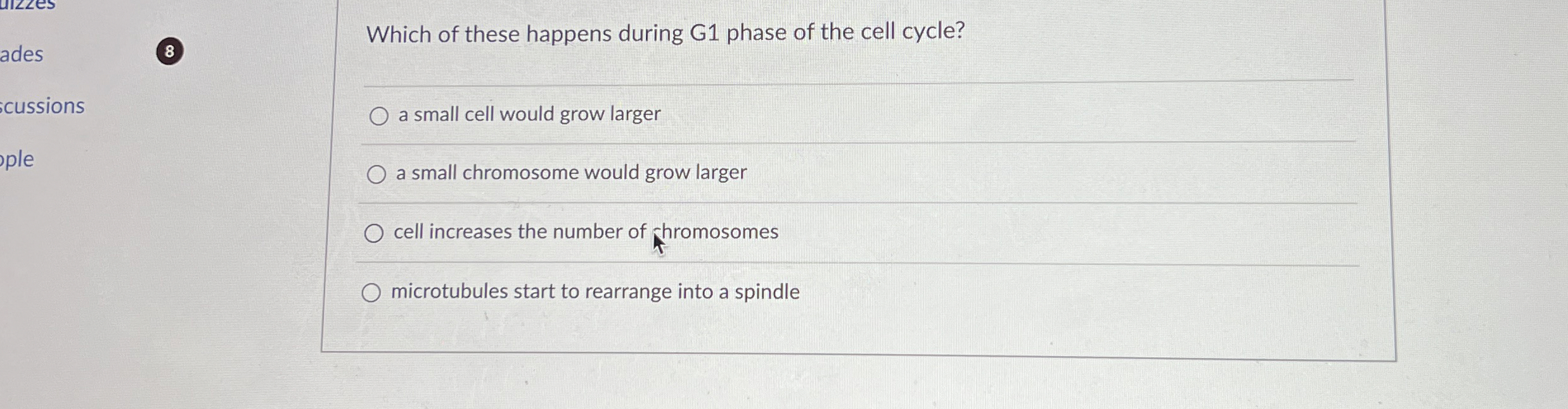 Solved Which of these happens during G1 ﻿phase of the cell | Chegg.com