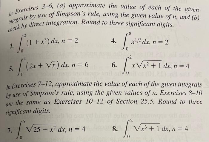 Solved In Exercises 3-6, (a) Approximate The Value Of Each | Chegg.com