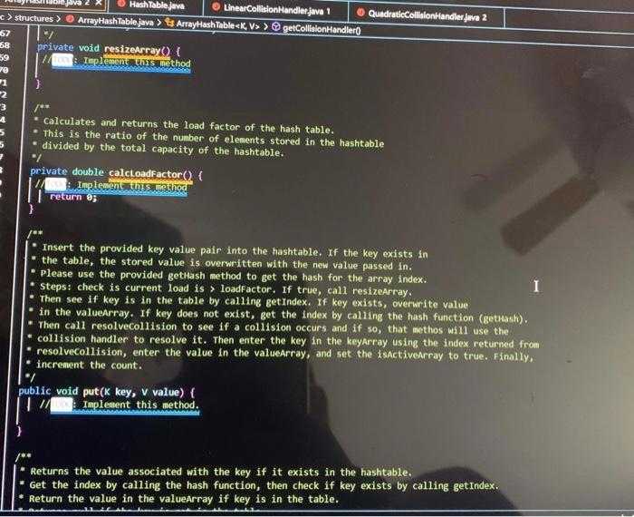 Solved General Information In this project, a hashtable is | Chegg.com