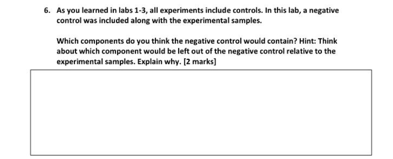 Solved As you learned in labs 1-3, ﻿all experiments include | Chegg.com
