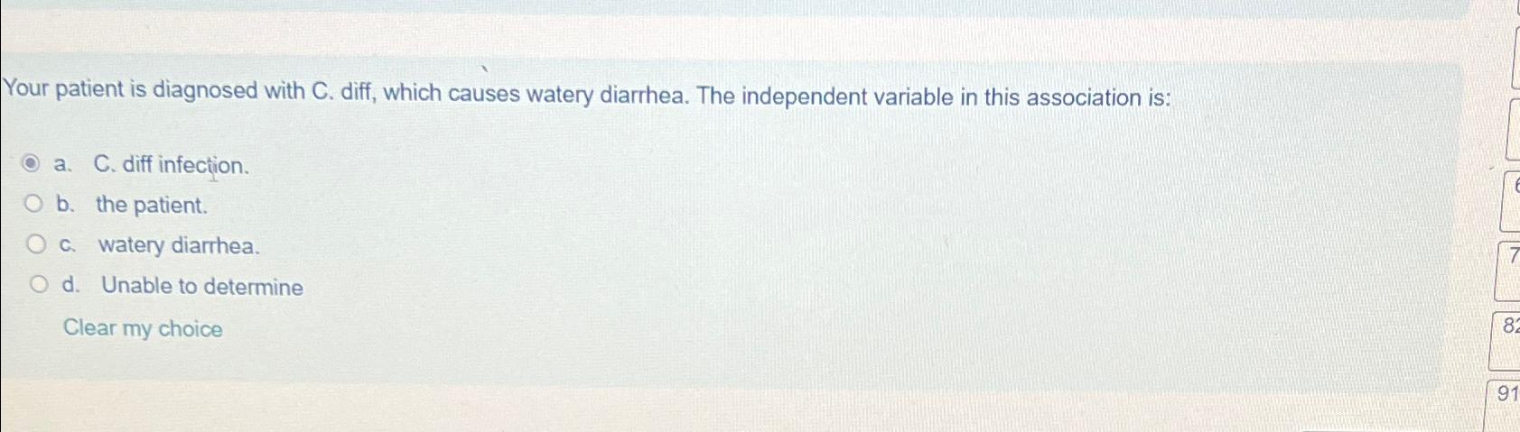 Solved Your patient is diagnosed with C. ﻿diff, which causes | Chegg.com