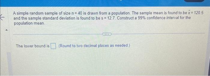 Solved I need help solving for the lower bound for this | Chegg.com