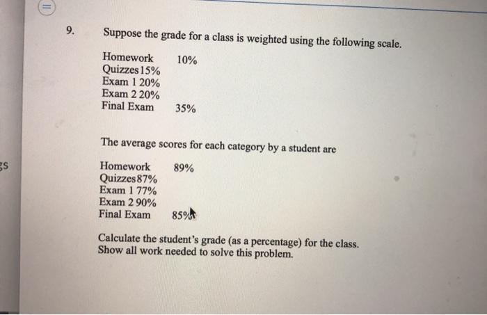 homework weighted grade