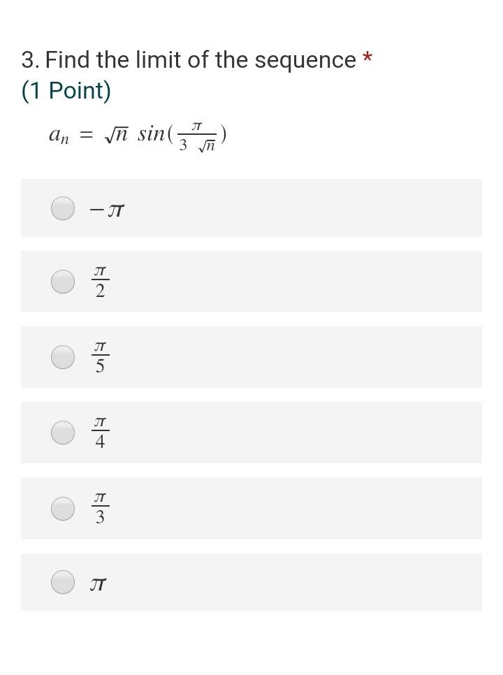 Solved 2 For What Values Of N The Sequence 1 Point N Chegg Com