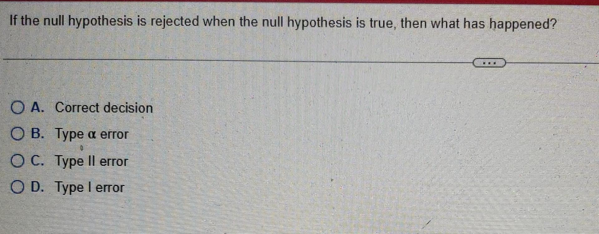 null hypothesis has been rejected