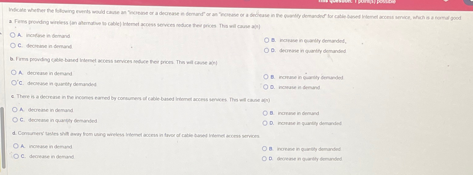 Solved Indicate whether the following events would cause an | Chegg.com