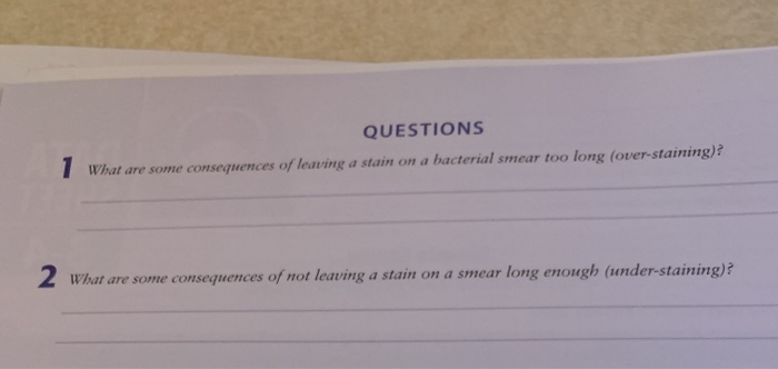 What Are Some Consequences Of Leaving A Stain On A Bacterial Smear Too Long What Are Some Consequences Of Leaving A Stain On A Bacterial Smear Too Long