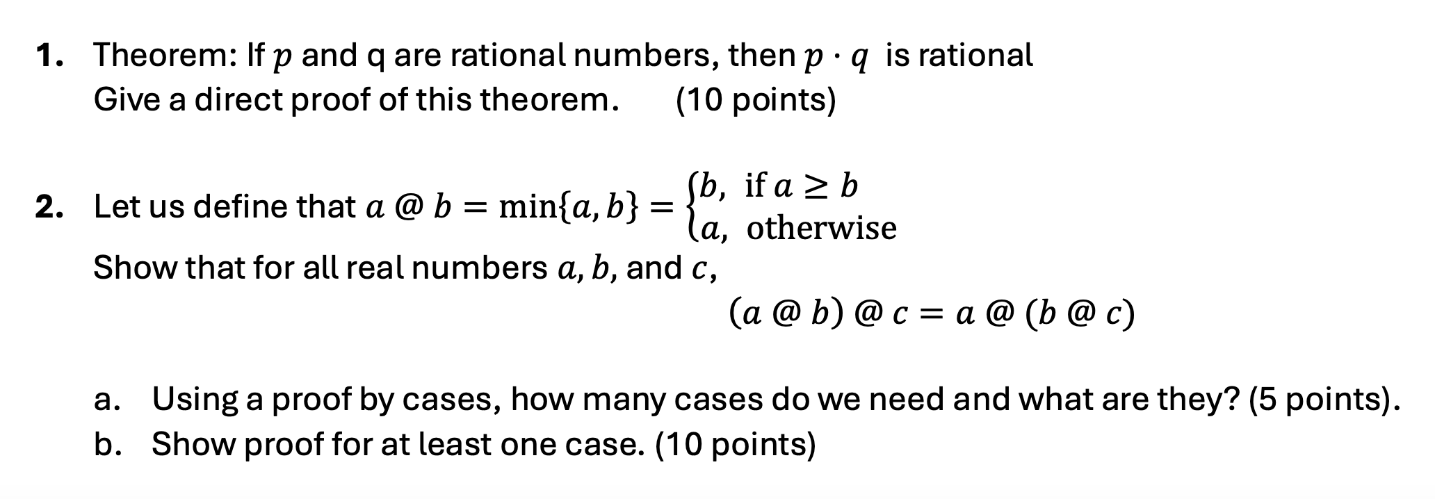 P Q In Math Solved 1. Theorem: If p and q are rational numbers, then | Chegg.com