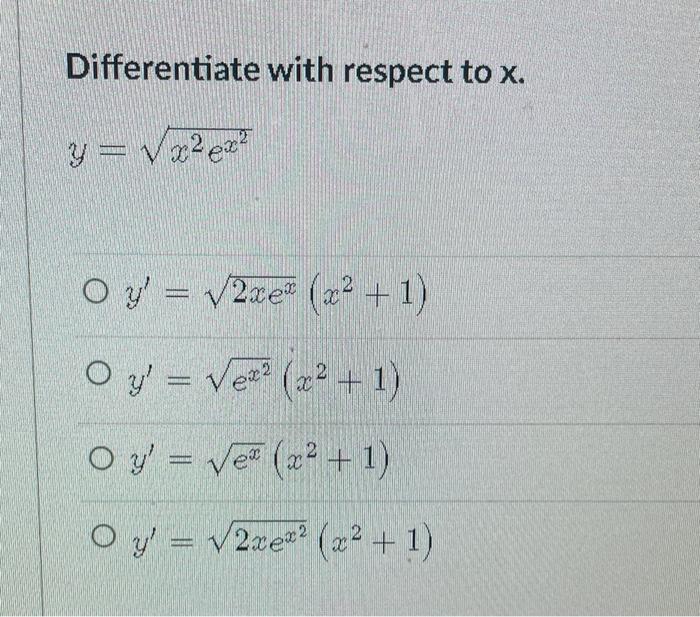 Solved Differentiate with respect to x. In(x-) 2x Dy ! | Chegg.com