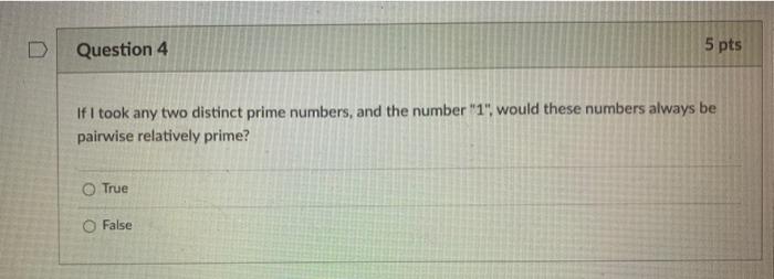 Solved If I took any two distinct prime numbers, and the | Chegg.com
