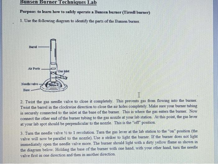 using bunsen burner