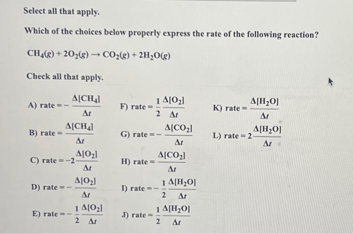 Solved Select all that apply. Which of the choices below | Chegg.com