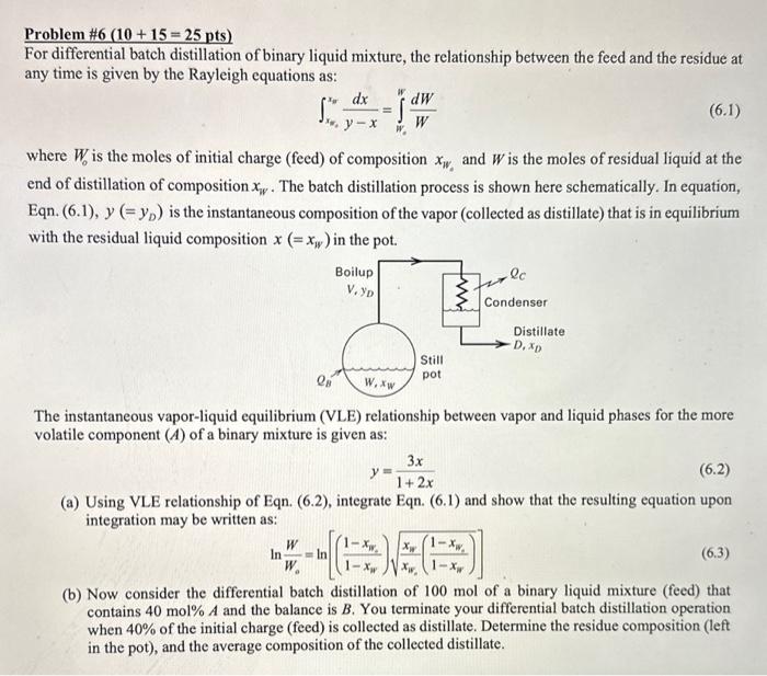 Solved Problem \#6 (10+15=25pts) For differential batch | Chegg.com