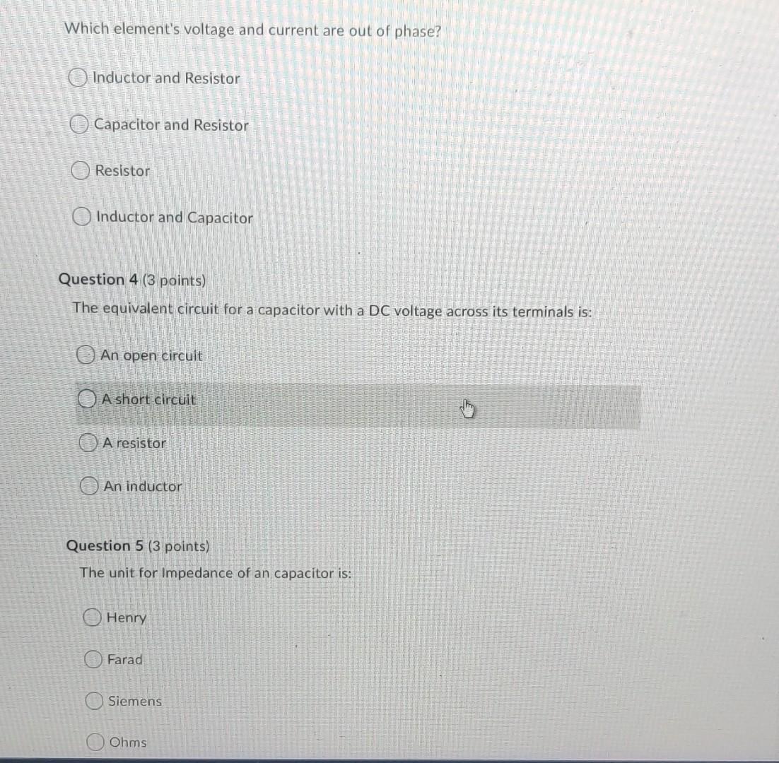Solved Problem 1. (15 Points) Multiple choice questions (3 | Chegg.com