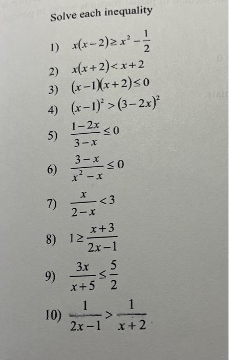 solve the inequality x 3 x 2 1