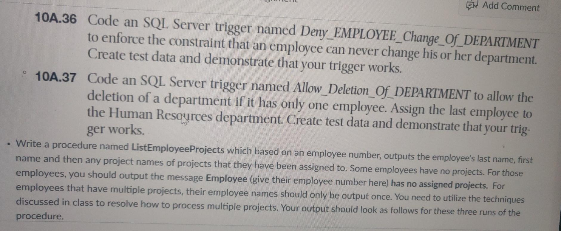 Summary: SQL for Database Construction and | Chegg.com