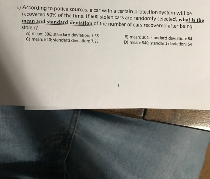 Solved 5 According To Police Sources A Car With A Certain Chegg Solved 5 According To Police Sources A Car With A Certain Chegg