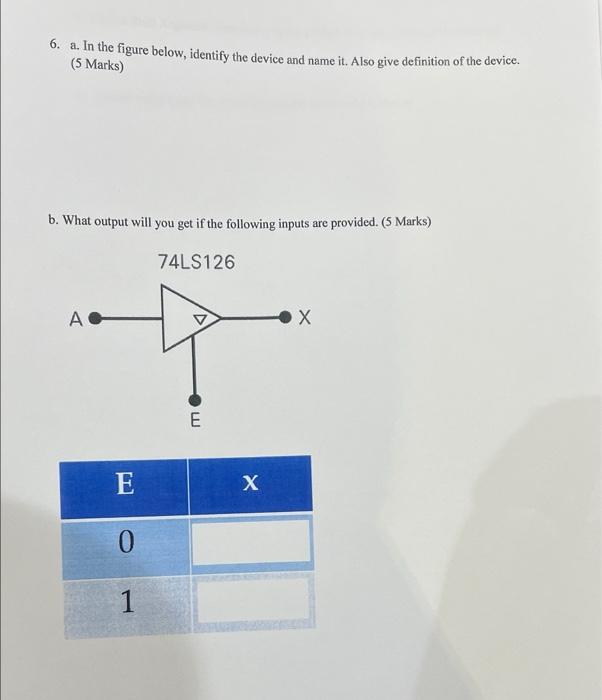 Solved 6. a. In the figure below, identify the device and | Chegg.com
