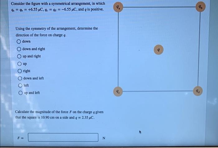 Solved Consider the figure with a symmetrical arrangement, | Chegg.com