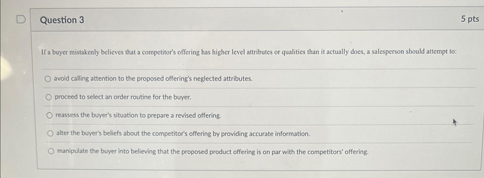 Solved Question 3If a buyer mistakenly believes that a | Chegg.com