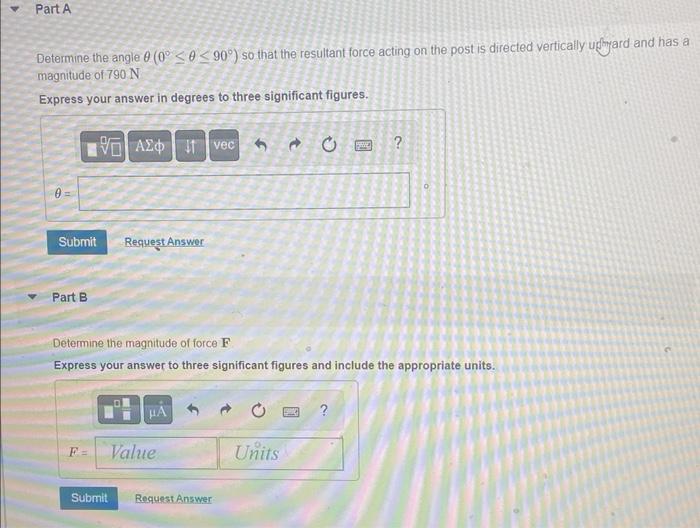 Determine the angle \( \theta\left(0^{\circ} \leq \theta \leq 90^{\circ}\right) \) so that the resultant force acting on the 