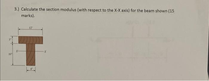 Solved 3.) Calculate the section modulus (with respect to | Chegg.com