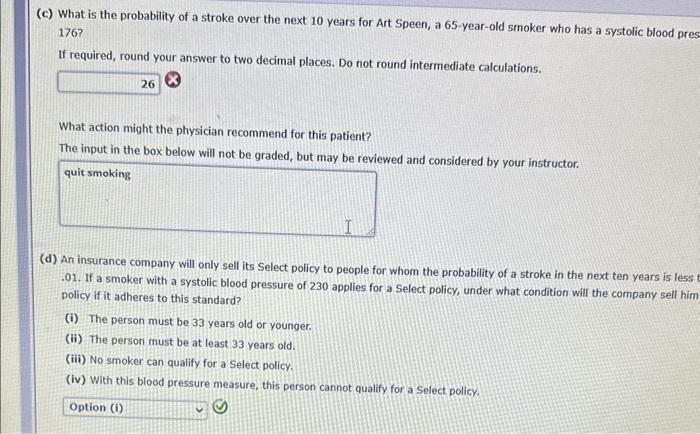 Solved A recent 10 -year study conducted by a research team | Chegg.com