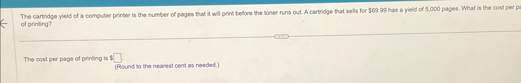 Solved The cartridge yield of a computer printer is the | Chegg.com