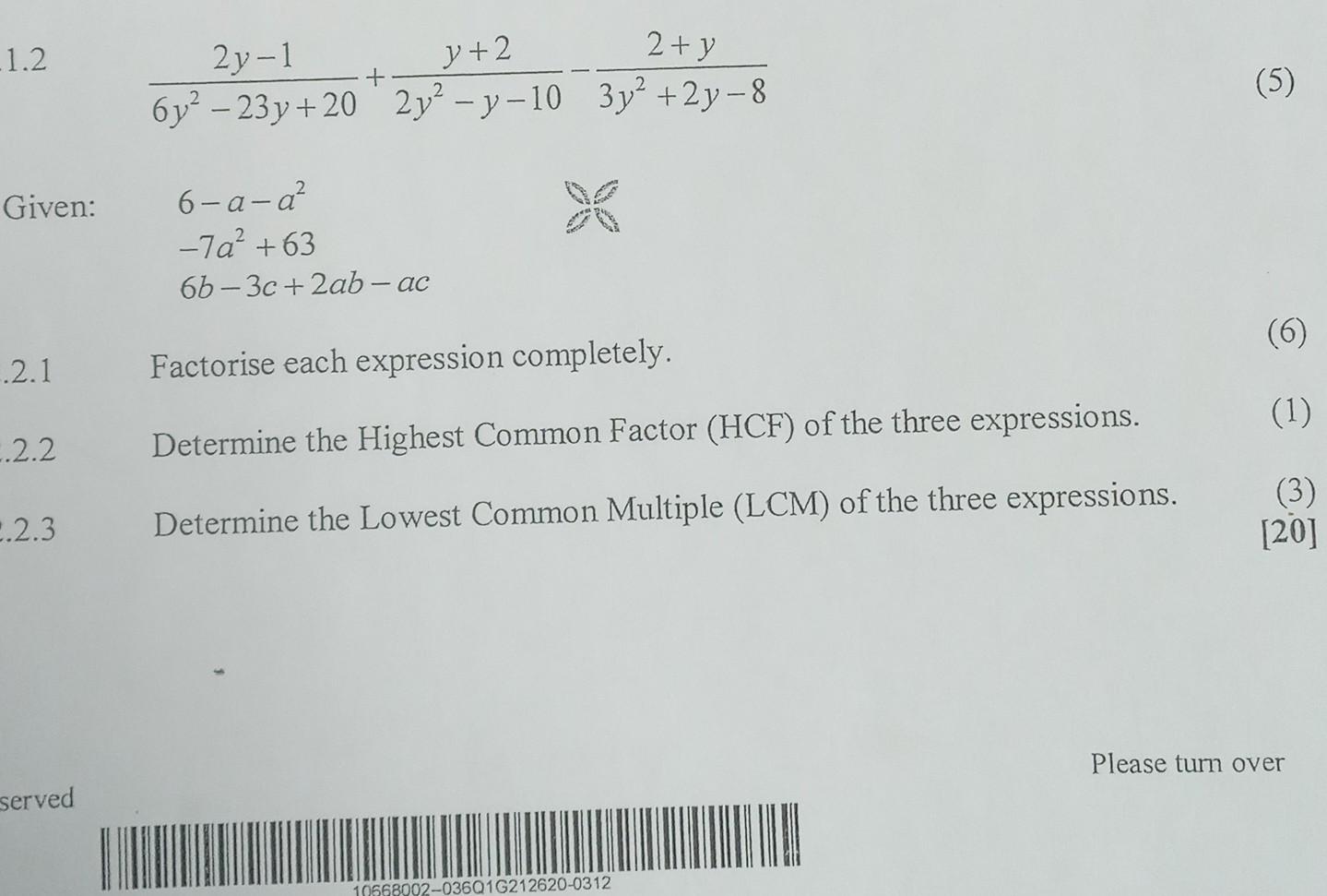 Solved 2 Y 1 2 2y 1 Y 2 6y2 23y 2y2 Y 10 3y2 Chegg Com
