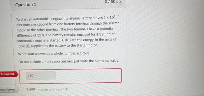 Solved Answered Question 1 Rect Answer To Start An | Chegg.com