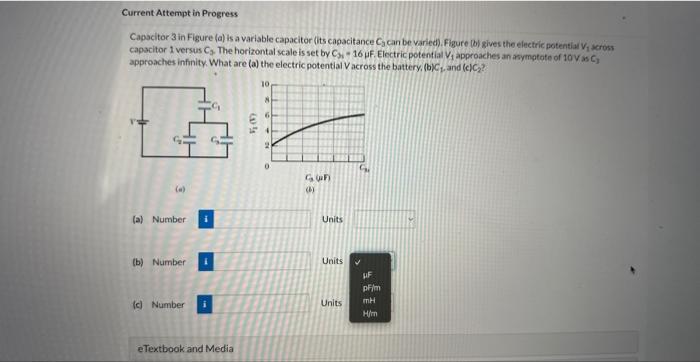 Solved Capacitor 3 in Figure (a) is a variable capacitor | Chegg.com
