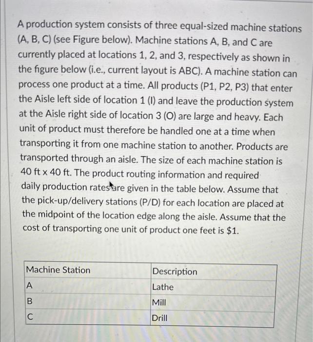 A production system consists of three equal-sized | Chegg.com