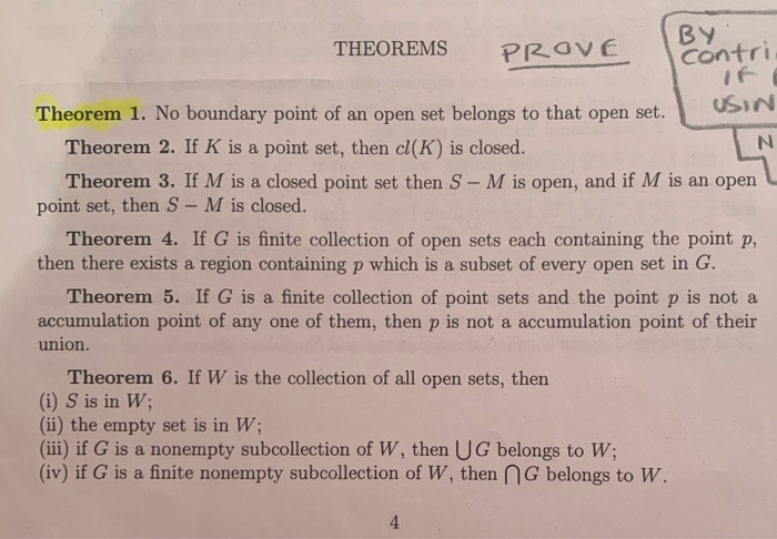 Solved would you be able to prove theorm 2 and 3 using the | Chegg.com