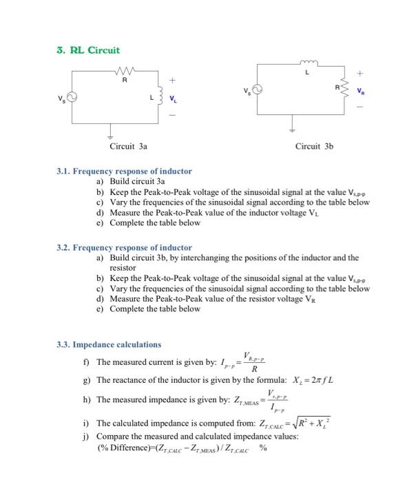 Experiment 11 Frequency Response of RC and RL | Chegg.com