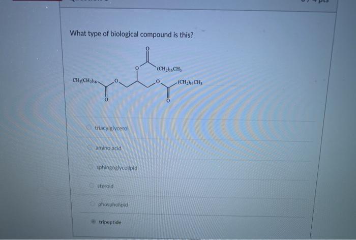 Solved What type of biological compound is this? (CH.CH CH | Chegg.com