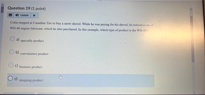 Solved Question 16 (1 Point) Listen Which Of The Following | Chegg.com