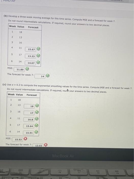 Solved Consider the following time series data. Week 1 2 3 4 | Chegg.com