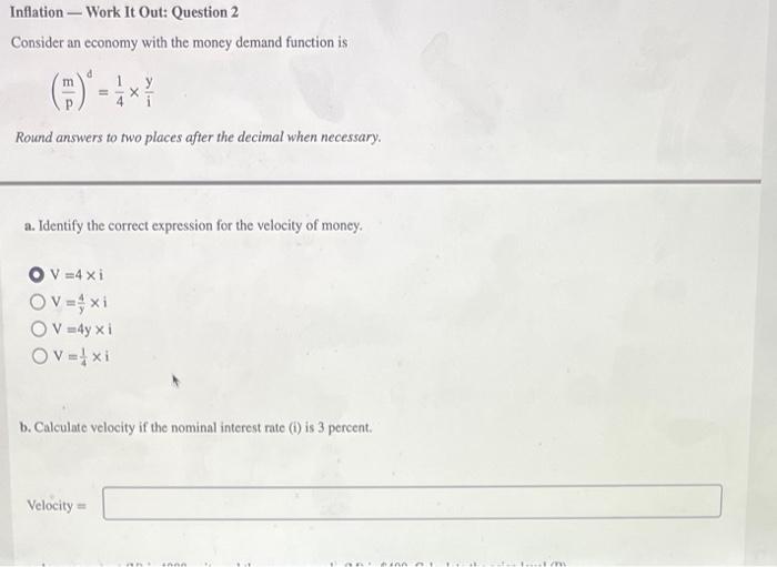 Solved Inflation - Work It Out: Question 2 Consider an | Chegg.com