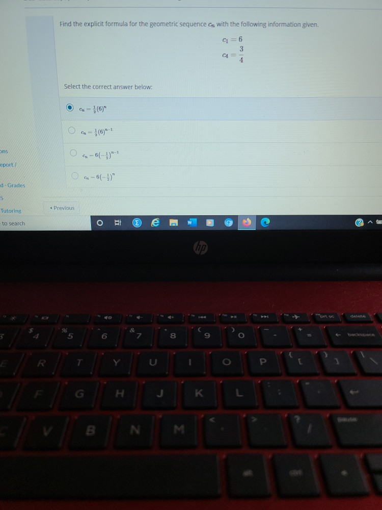 Solved Find the explicit formula for the geometric sequence | Chegg.com
